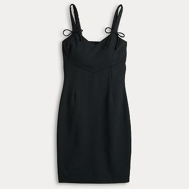 Juniors' Derek Heart Bow Strap Mini Dress