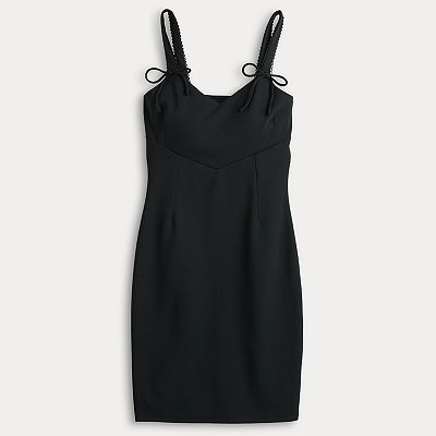 Juniors' Derek Heart Bow Strap Mini Dress