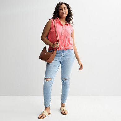 Juniors' Plus Size SO® Modern Fit Sleeveless Top