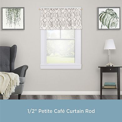 Kenney River 1/2" Diameter Petite Cafe Decorative Window Curtain Rod