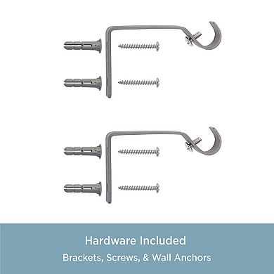 Kenney Jillian 1/2" Diameter Petite Cafe Decorative Window Curtain Rod