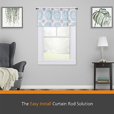 Kenney Tyler 1/2" Diameter Fast Fit Easy Install Decorative Window Curtain Rod