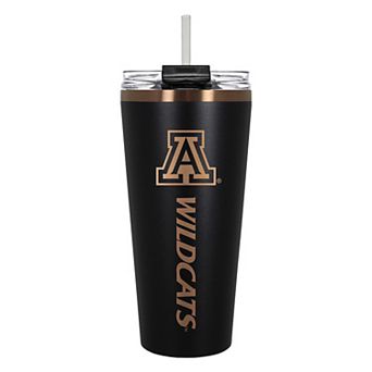 Arizona Wildcats Black & Copper Tone 32 oz Big Slim Tumbler with Straw