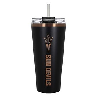 Arizona State Sun Devils Black & Copper Tone 32 oz Big Slim Tumbler with Straw