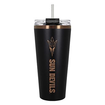Arizona State Sun Devils Black & Copper Tone 32 oz Big Slim Tumbler with Straw