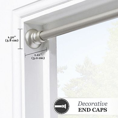 Kenney Nicholas 5/8" Diameter Twist & Fit No Tools Tension Window Curtain Rod