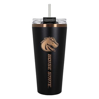Boise State Broncos Black & Copper Tone 32 oz Big Slim Tumbler with Straw