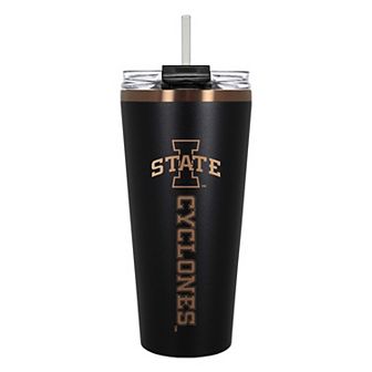 Iowa State Cyclones Black & Copper Tone 32 oz Big Slim Tumbler with Straw
