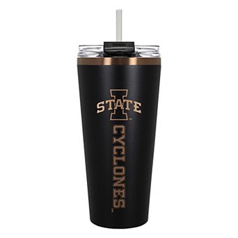 Iowa State Cyclones Black & Copper Tone 32 oz Big Slim Tumbler with Straw