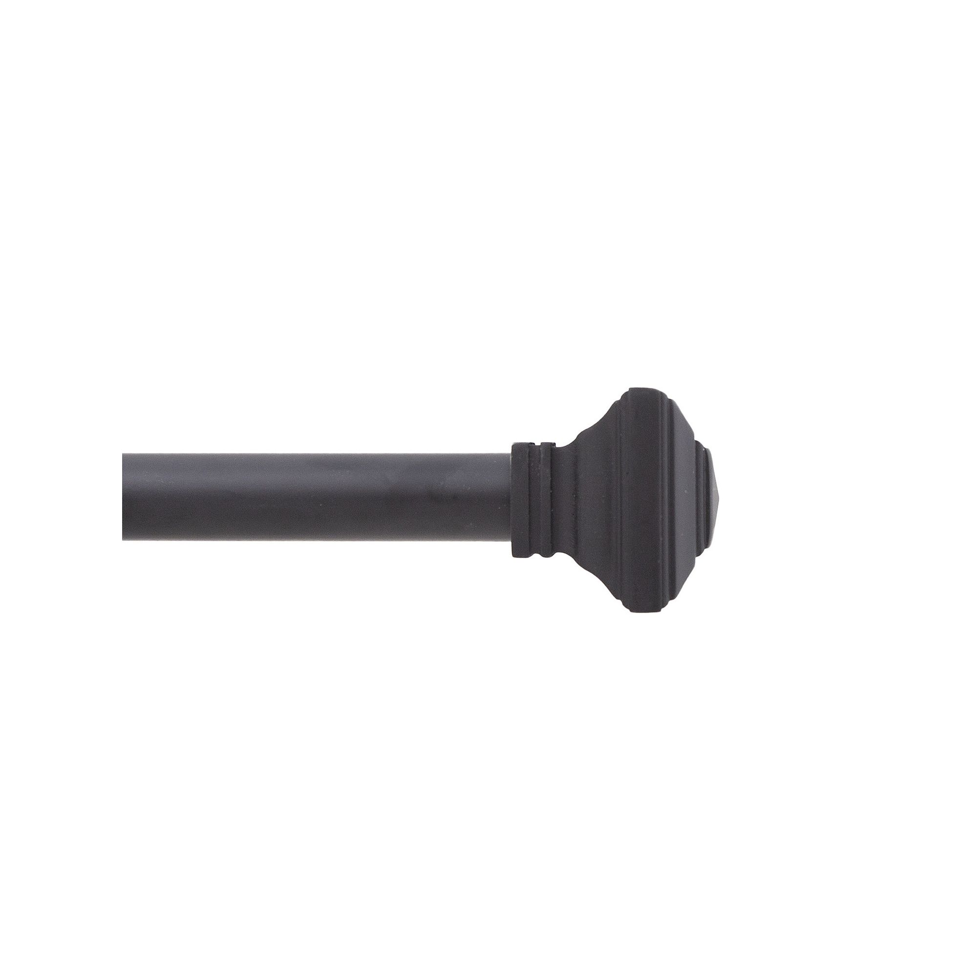 Kenney Ciara 5/8” Diameter Standard Decorative Window Curtain Rod, Matte 