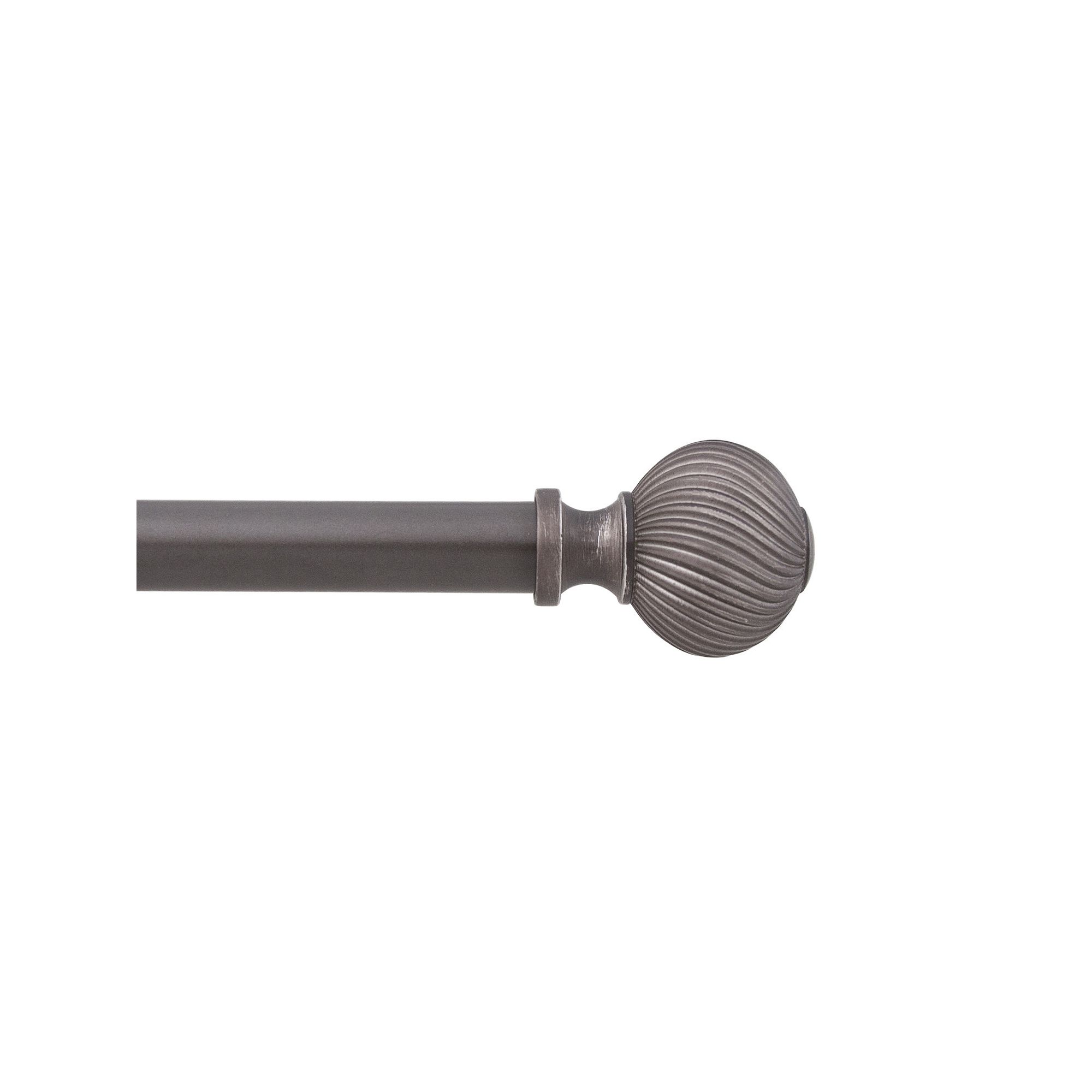 Kenney Vivienne 5/8” Diameter Standard Decorative Window Curtain Rod, Sil