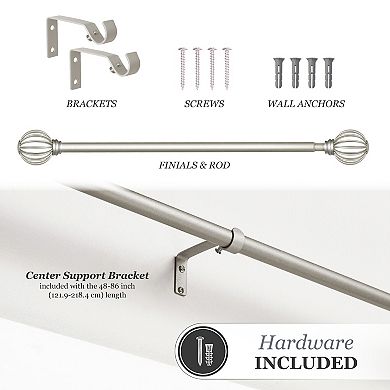 Kenney Jax 5/8" Diameter Standard Decorative Window Curtain Rod