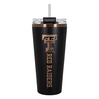 Texas Tech Red Raiders Black & Copper Tone 32 oz Big Slim Tumbler with Straw