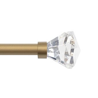 Kenney Nadia 5/8" Diameter Fast Fit Easy Install Decorative Window Curtain Rod