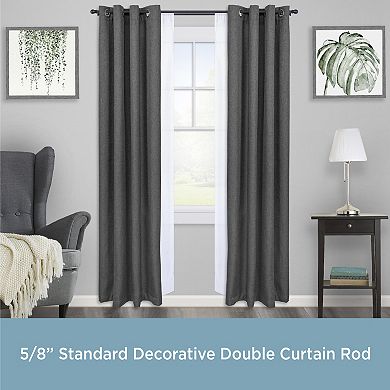 Kenney Scroll Ball 5/8" Diameter Standard Decorative Window Double Curtain Rod