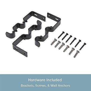 Kenney Wakefield 5/8" Diameter Standard Decorative Window Double Curtain Rod