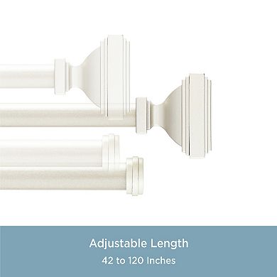 Kenney Dakota 5/8" Diameter Standard Decorative Window Double Curtain Rod