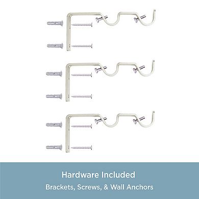 Kenney Dakota 5/8" Diameter Standard Decorative Window Double Curtain Rod