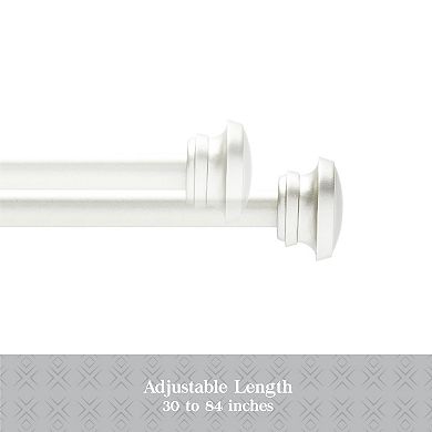 Kenney Easy Install Collection Fast Fit Kamara 5/8" Diameter Window Curtain Rod Set