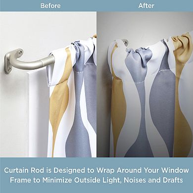 Kenney 3/4" Diameter Room Darkening Curved Wrap Around Curtain Rod