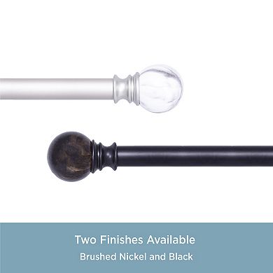 Kenney Marble Ball 1" Diameter Value Decorative Window Curtain Rod