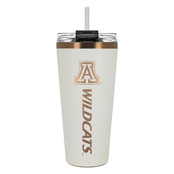 Arizona Wildcats Creme & Copper Tone 32 oz Big Slim Tumbler with Straw