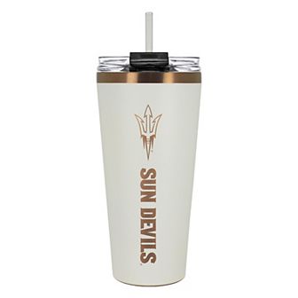 Arizona State Sun Devils Creme & Copper Tone 32 oz Big Slim Tumbler with Straw
