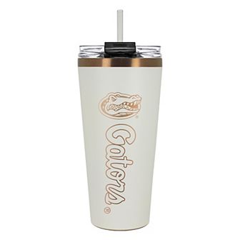 Florida Gators Creme & Copper Tone 32 oz Big Slim Tumbler with Straw