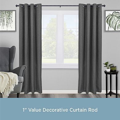Kenney Byron 1" Diameter Value Decorative Window Curtain Rod
