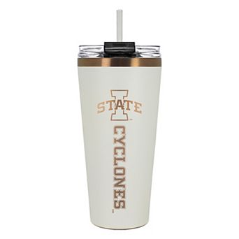 Iowa State Cyclones Creme & Copper Tone 32 oz Big Slim Tumbler with Straw