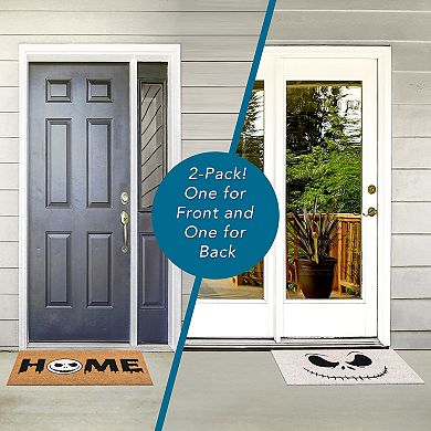 Disney's The Nightmare Before Christmas Jack Skellington 2-Pack Coir Doormat Set