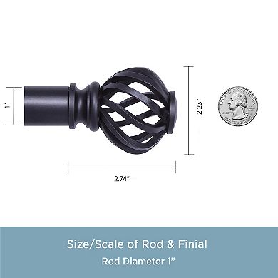 Kenney Cage 1" Diameter Value Decorative Window Curtain Rod