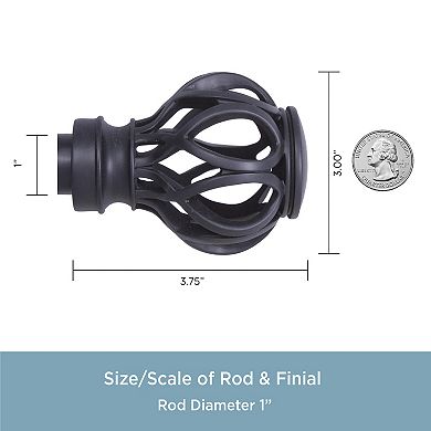 Kenney Mary 1" Diameter Premium Decorative Window Curtain Rod