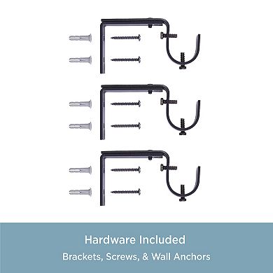 Kenney Mary 1" Diameter Premium Decorative Window Curtain Rod