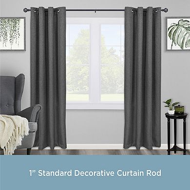 Kenney Mary 1" Diameter Premium Decorative Window Curtain Rod