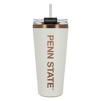 Penn State Nittany Lions Creme & Copper Tone 32 oz Big Slim Tumbler with Straw
