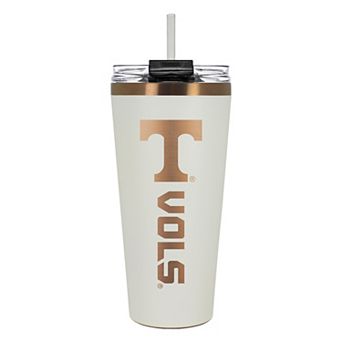 Tennessee Volunteers Creme & Copper Tone 32 oz Big Slim Tumbler with Straw