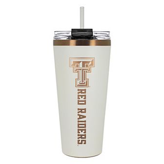 Texas Tech Red Raiders Creme & Copper Tone 32 oz Big Slim Tumbler with Straw
