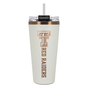 Texas Tech Red Raiders Creme & Copper Tone 32 oz Big Slim Tumbler with Straw