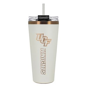 UCF Knights Creme & Copper Tone 32 oz Big Slim Tumbler with Straw