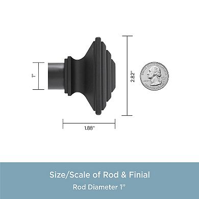 Kenney Mission 1" Diameter Premium Decorative Window Double Curtain Rod