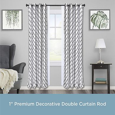 Kenney Mission 1" Diameter Premium Decorative Window Double Curtain Rod