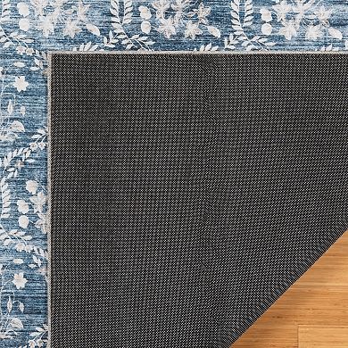 Gertmenian Crystal Print Vela Transitional Floral Runner or Area Rug