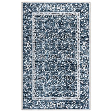 Gertmenian Crystal Print Vela Transitional Floral Runner or Area Rug