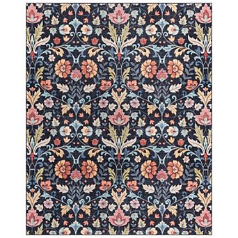 Gertmenian Crystal Print Verner Transitional Floral Multi Runner or Area Rug