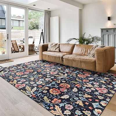 Gertmenian Crystal Print Verner Transitional Floral Multi Runner