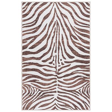 Gertmenian Crystal Print Zebra Modern Striped Runner or Area Rug
