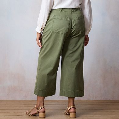 Plus Size LC Lauren Conrad Wildflower Utility Wide Leg Pants