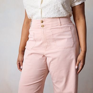 Plus Size LC Lauren Conrad Super High Rise Wildflower Pants