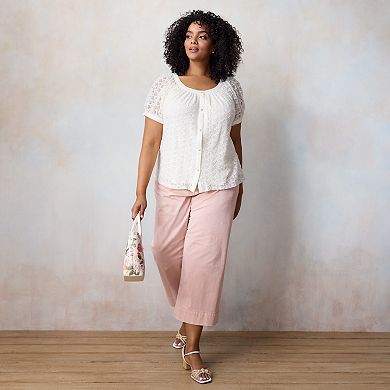 Plus Size LC Lauren Conrad Super High Rise Wildflower Pants